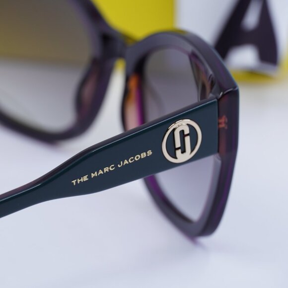 Marc Jacobs MARC 626/S 0ZI9 9O Cat Eye Sunglasses - Teal\Grey Gradient - Picture 5 of 10